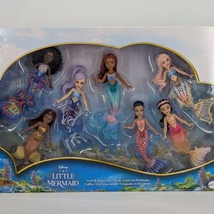 New! Mattel Disney The Little Mermaid Ariel & Sisters Small Doll Set